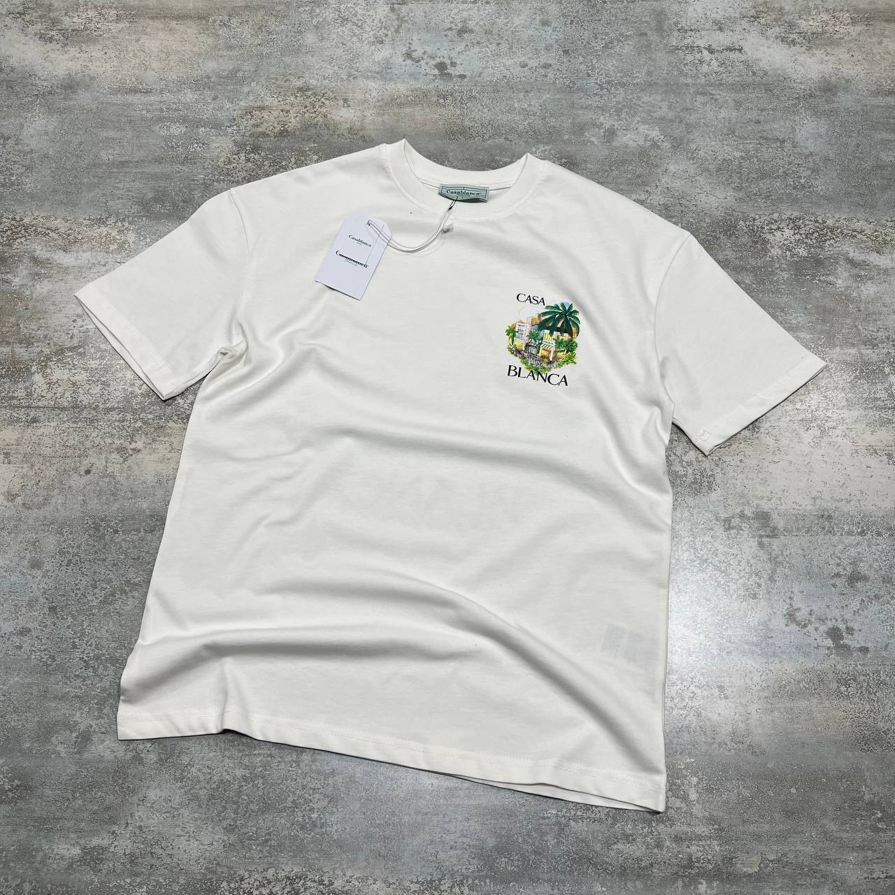 Casablanca Printed Organic Signature Men's Women's T-Shirts in 2 Colors Reps Sale UK Best Quality AAA Replica