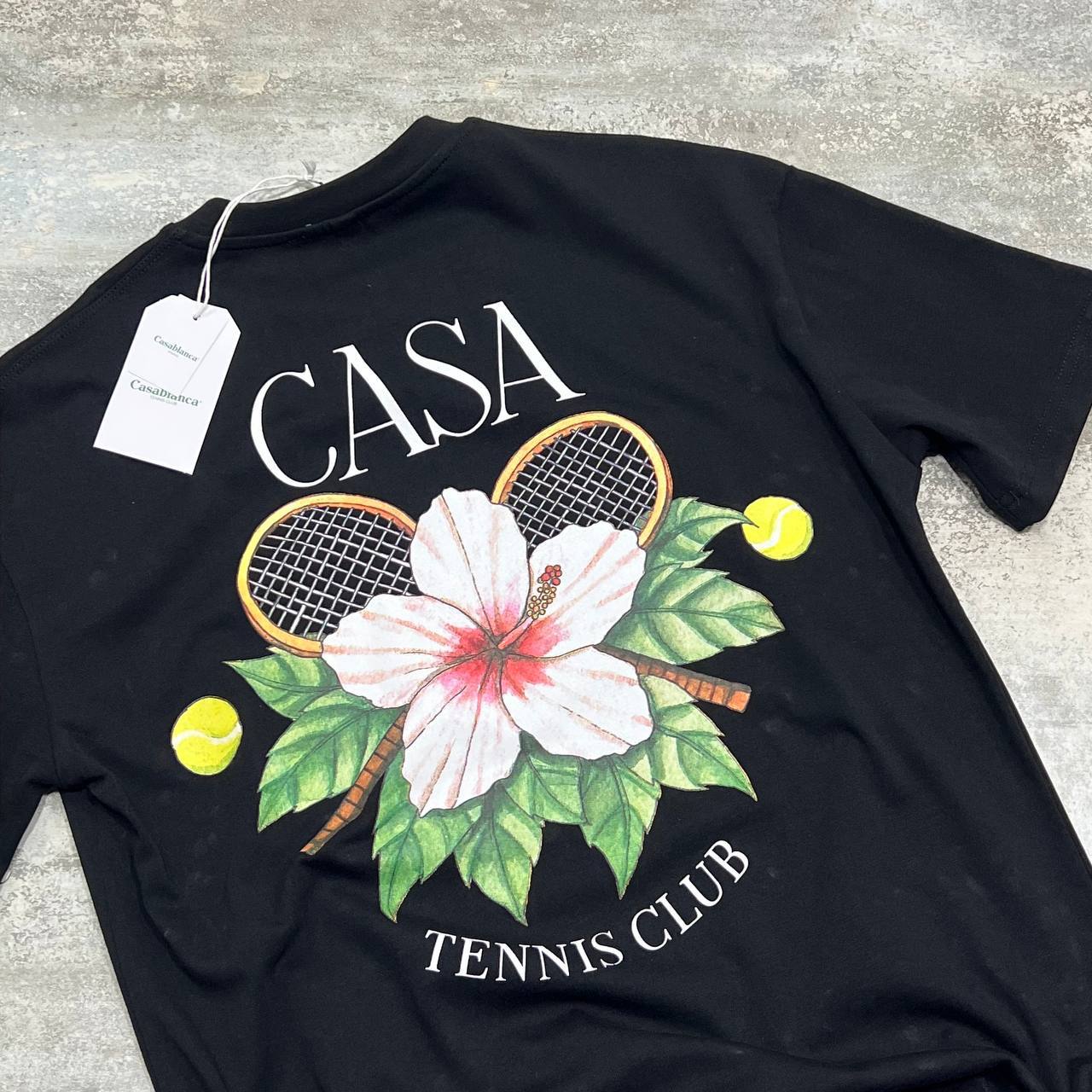 Casablanca Casa Tennis Club Printed Men's Women's T-Shirts in 2 Colors Reps Sale UK Best Quality AAA Replica