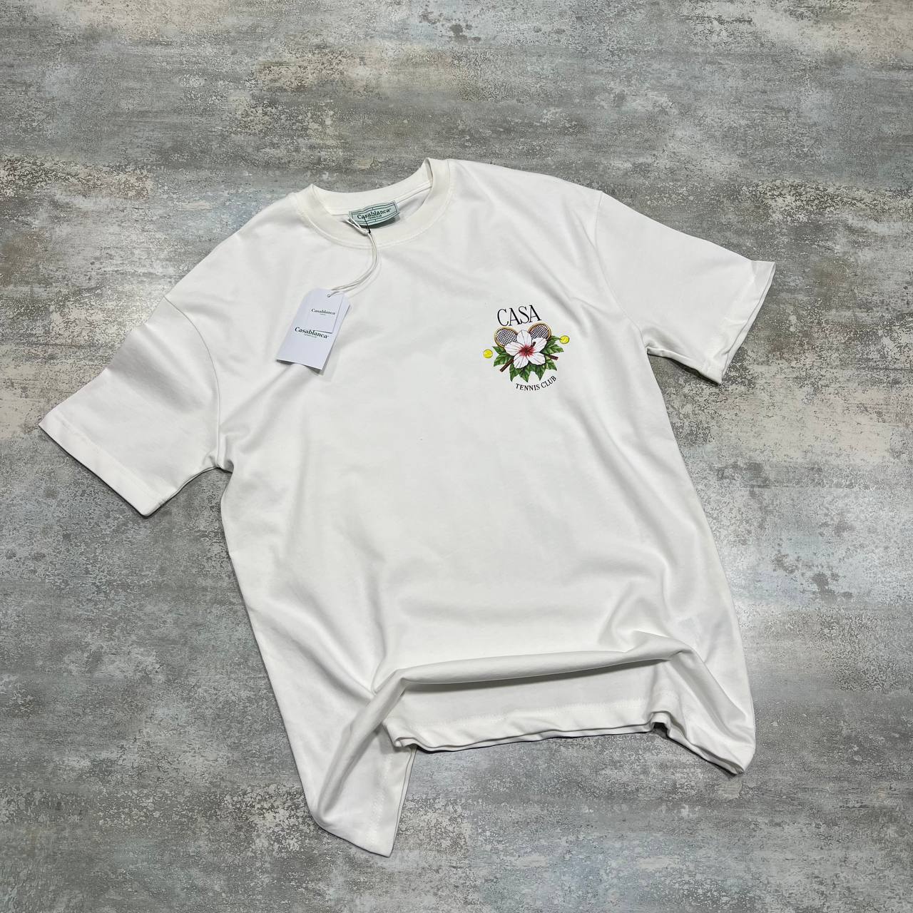 Casablanca Casa Tennis Club Printed Men's Women's T-Shirts in 2 Colors Reps Sale UK Best Quality AAA Replica