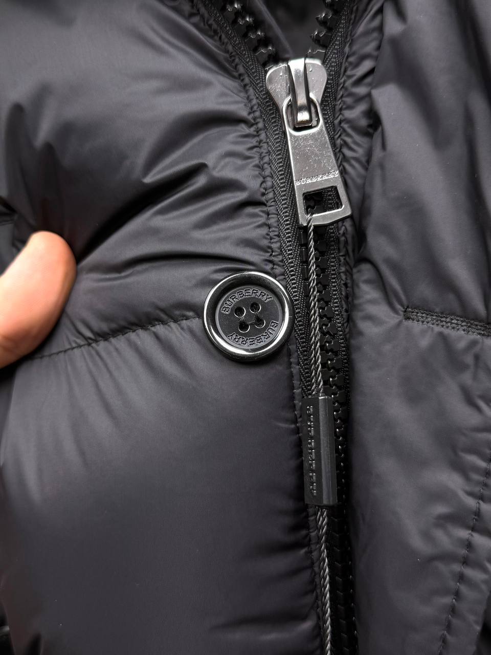 Burberry Hodded Puffer Jacket in Black Color Reps Sale UK Best Quality AAA Replica