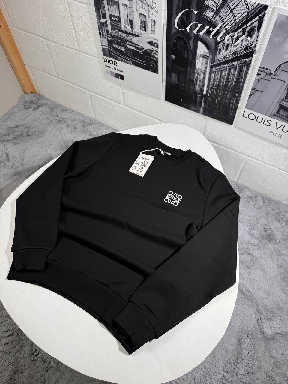 Loewe Anagram Logo Embroidered Men's Women's Jumper in 2 Colors Reps UK Best Quality AAA Replica