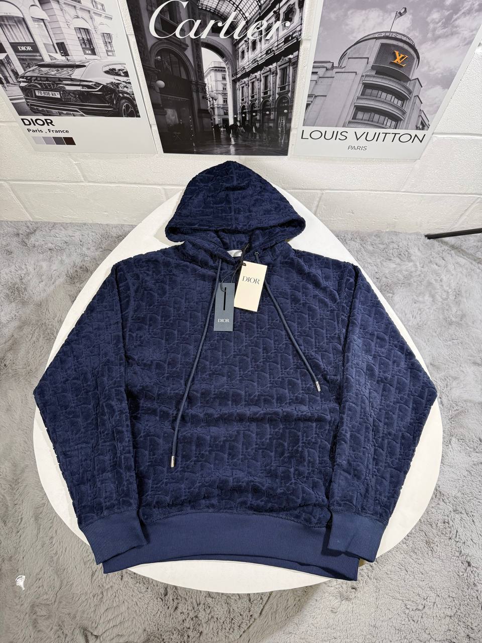 Dior Oblique Towel Relaxed-Fit Hoodie Men's Women's in 2 Colors Reps UK Best Quality Sale AAA Replica
