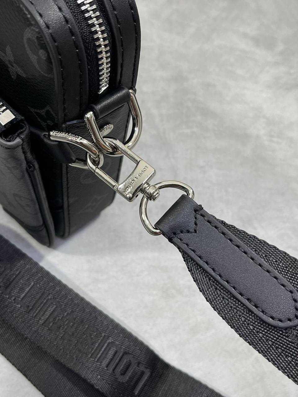 Louis Vuitton Trio Messenger Men's Bag Monogram Eclipse in Black/Grey Reps Best Quality AAA Replica