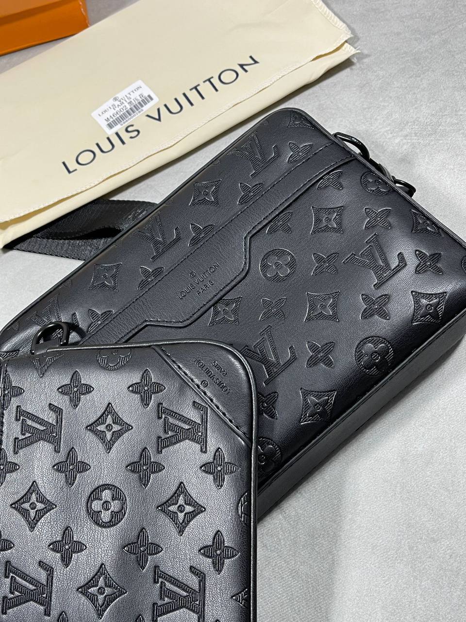 Louis Vuitton Trio Messenger Men's Bag Monogram Eclipse in Black Reps Best Quality AAA Replica