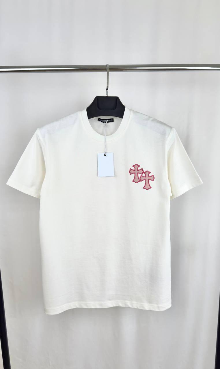 Chrome Hearts Horseshoe & Cross Logo Men's Women's T-Shirt in 2 Colors Reps Sale UK Best Quality AAA Replica