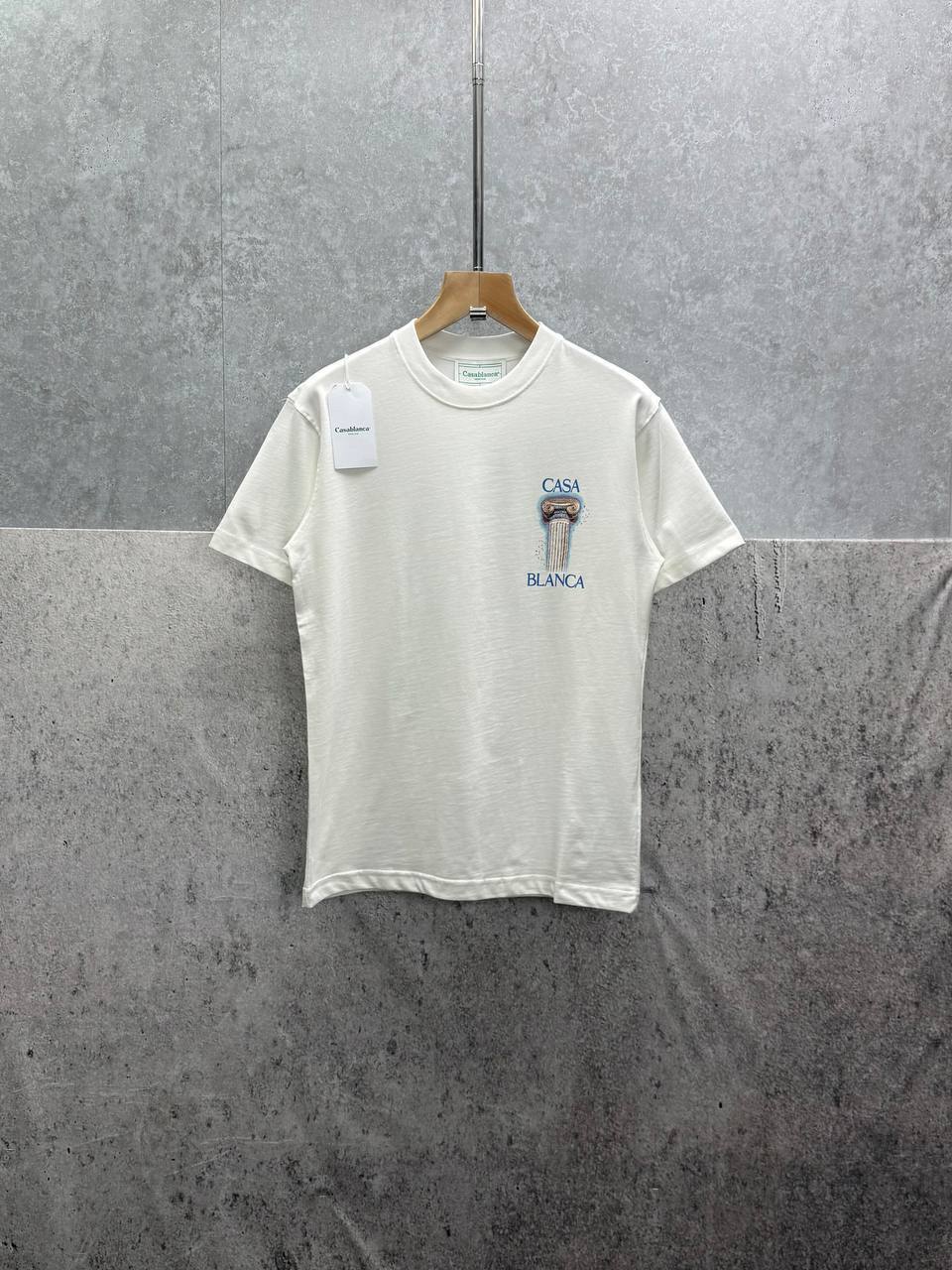 Casablanca La Colonne Printed Short Sleeve Men's Women's T-Shirts in 2 Colors Reps Sale UK Best Quality AAA Replica