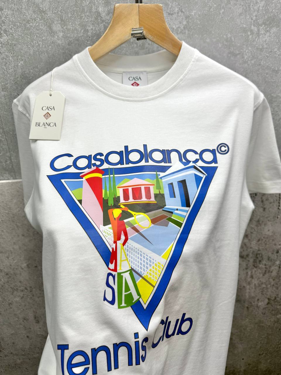 Casablanca La Joueuse Printed Crewneck Men's Women's T-Shirts in 2 Colors Reps Sale UK Best Quality AAA Replica