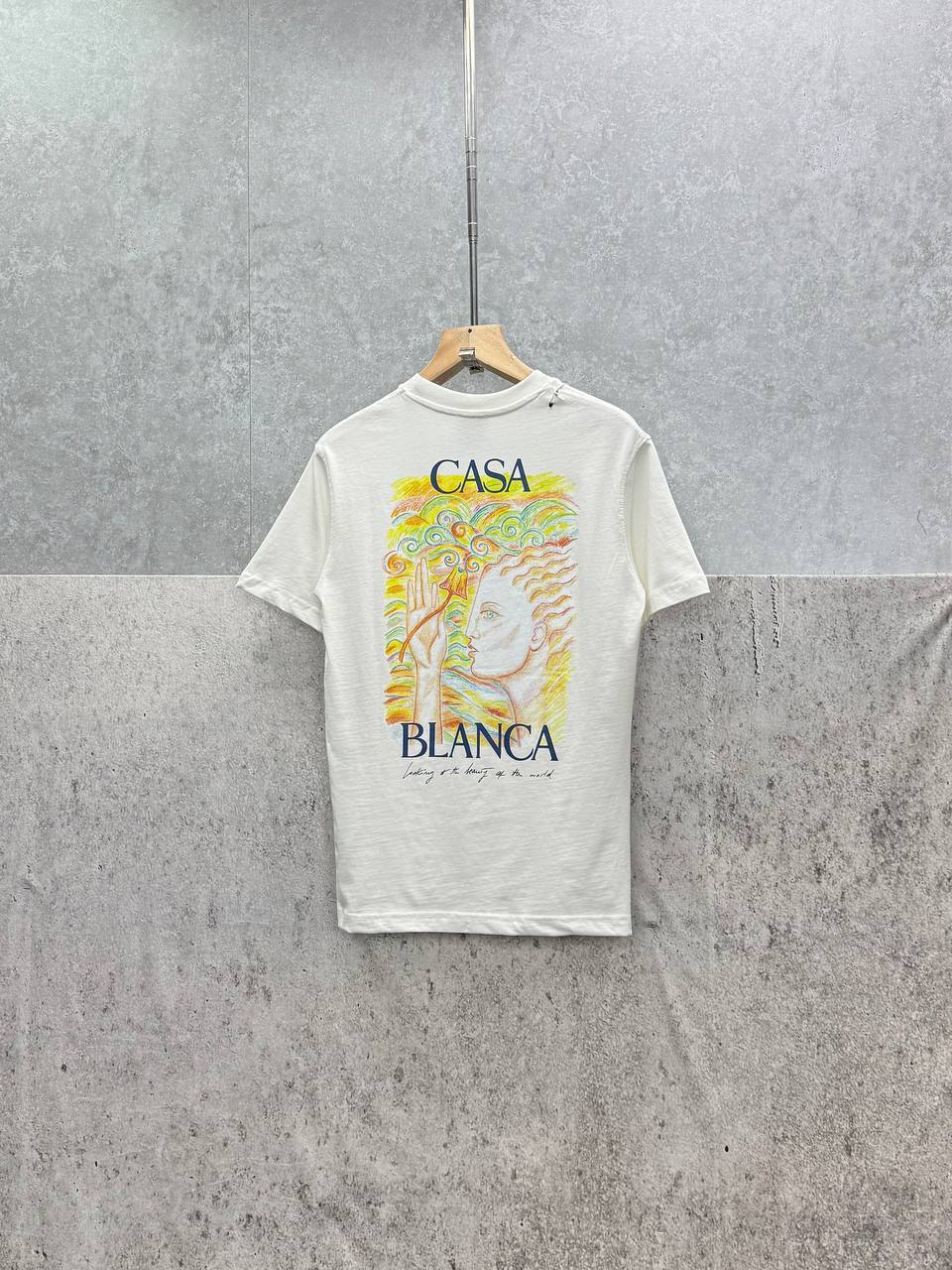Casablanca Mushroom Goddess Printed Crewneck Men's Women's T-Shirts in 2 Colors Reps Sale UK Best Quality AAA Replica