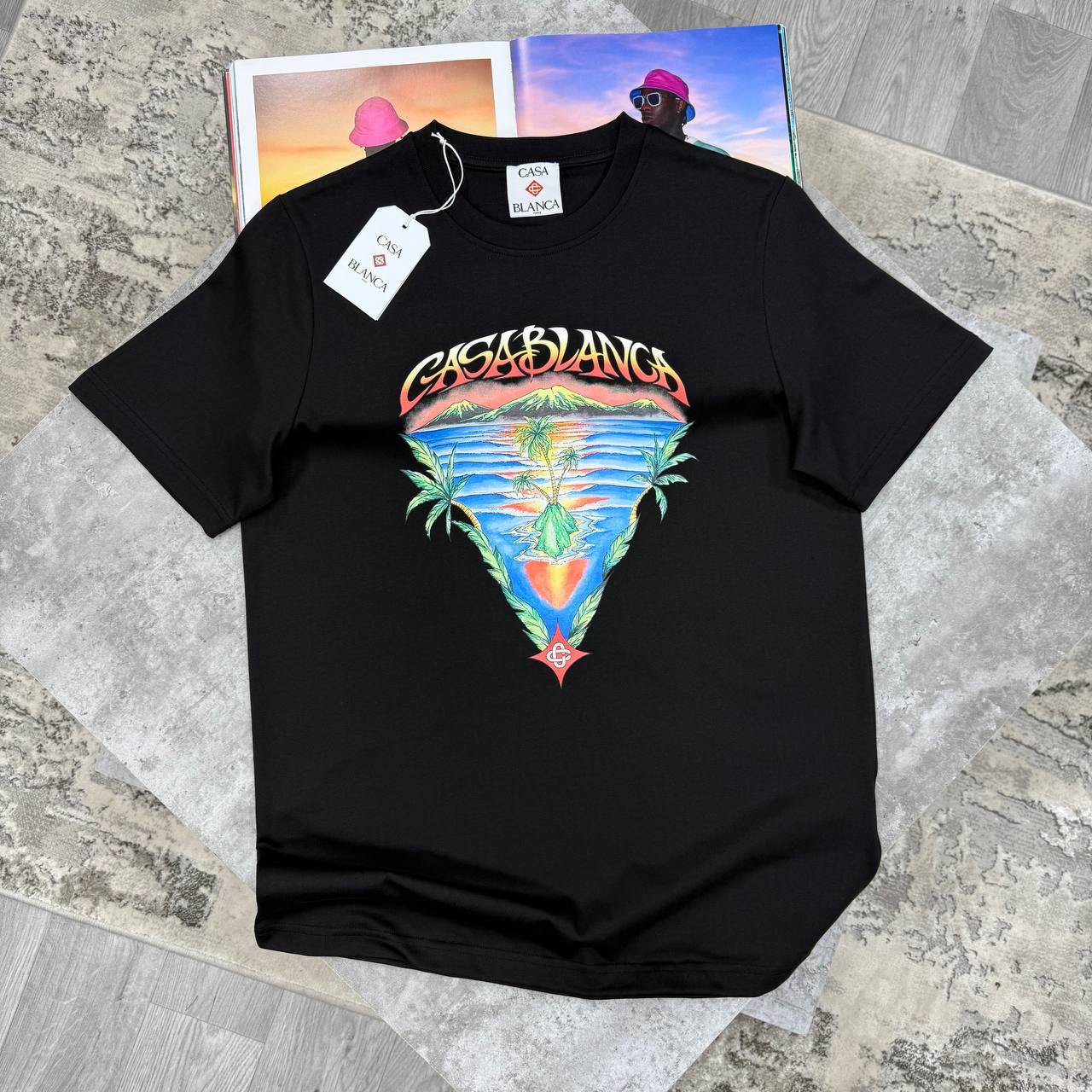 Casablanca Innocence Triangle Printed Short Sleeve Crewneck Men's Women's T-Shirts in 2 Colors Reps Sale UK Best Quality AAA Replica