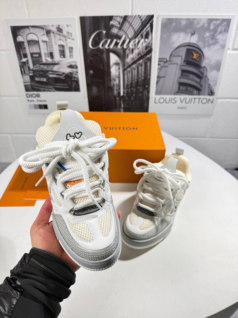 Louis Vuitton LV Skate Light Grey Men's Sneakers Reps Sale UK Best Quality Sale AAA Replica