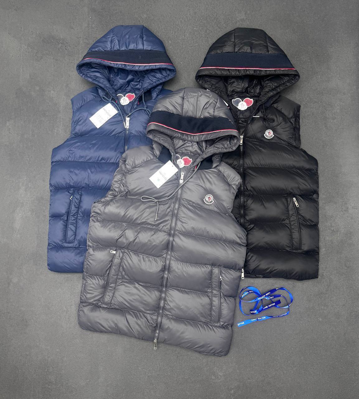 Moncler Montreuil Hooded Logo Down Gilet in Multiple Colors Mens Womens Reps Sale UK Best Quality AAA Replica