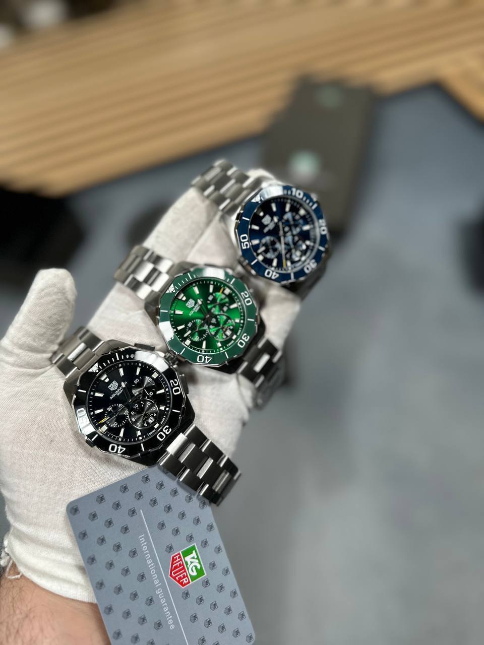 Tag Heuer Aquaracer Calibre Chronograph Dial Steel Strap Men's Watch in Different Dial Colors Reps UK Best Quality AAA Replica