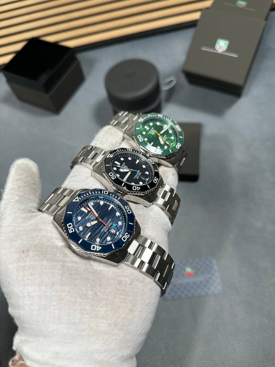 Tag Heuer Aquaracer Calibre Chronograph Dial Steel Strap Men's Watch in Different Dial Colors Reps UK Best Quality AAA Replica