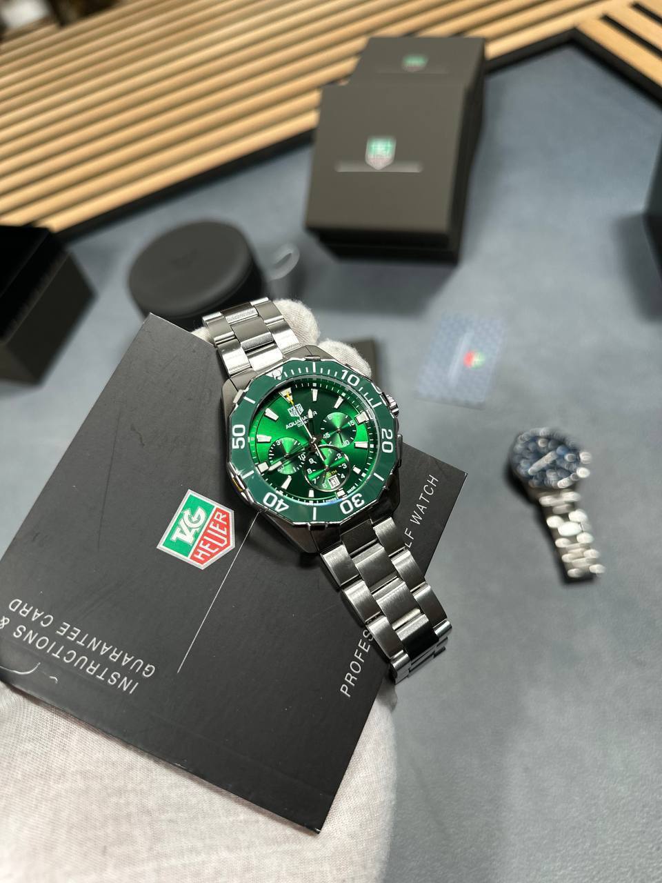 Tag Heuer Aquaracer Calibre Chronograph Dial Steel Strap Men's Watch in Different Dial Colors Reps UK Best Quality AAA Replica