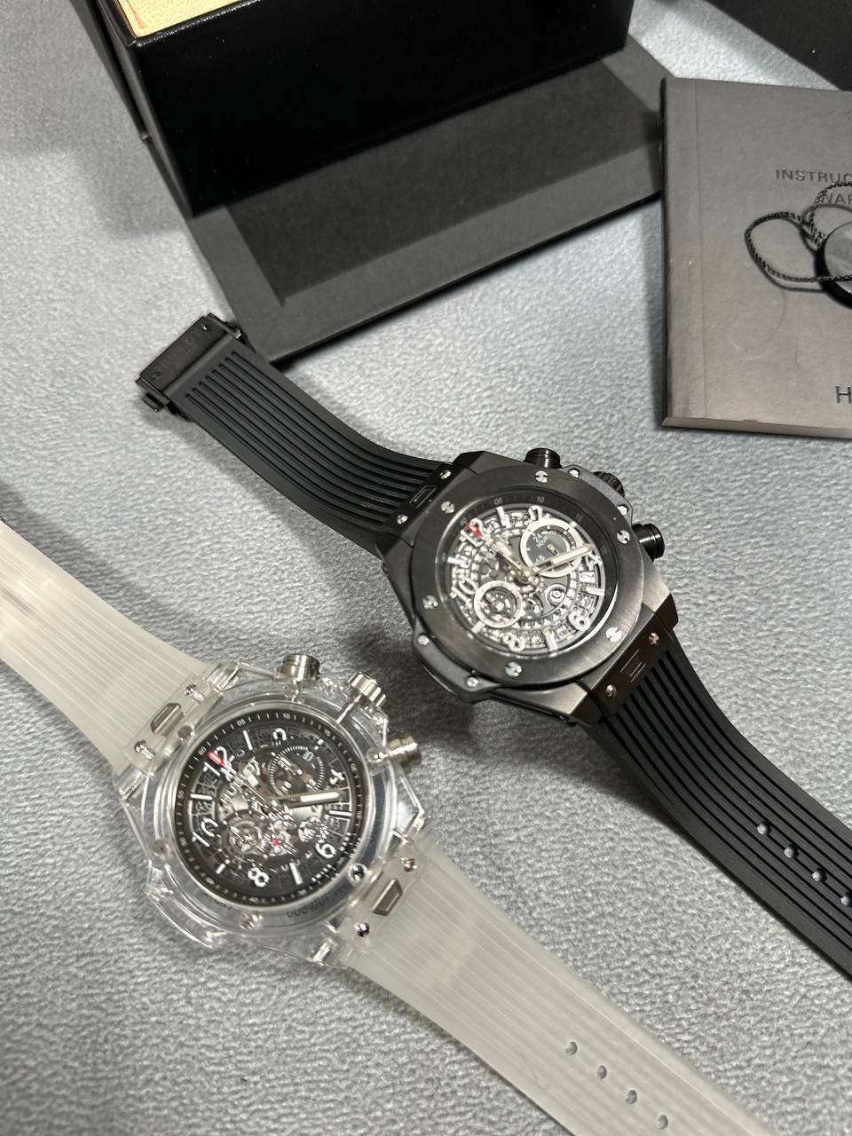 Hublot Big Bang Unico Sapphire Men's Watches Rubber Strap in 2 Colors Reps UK Best Quality Reps AAA Replica