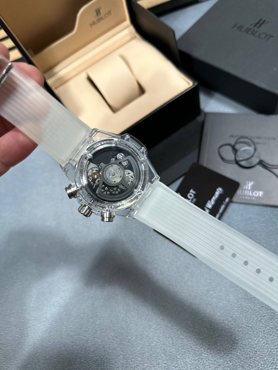 Hublot Big Bang Unico Sapphire Men's Watches Rubber Strap in 2 Colors Reps UK Best Quality Reps AAA Replica