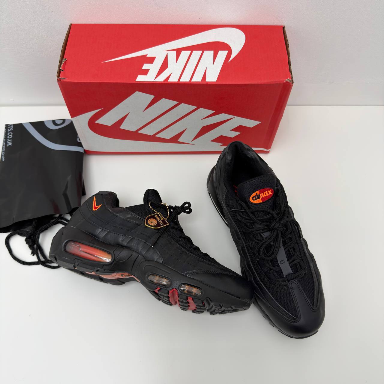 Nike Air Max 95 'Black Fiery Orange' FZ4626-002 Trainers Men's Reps Sale UK Best Quality Replica