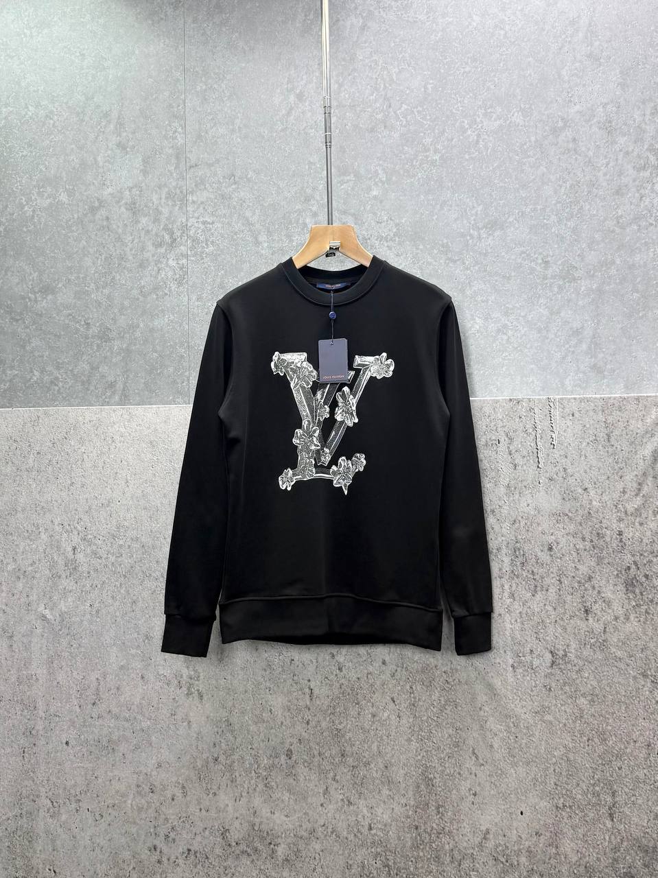 Louis Vuitton Studded LV Logo Black Jumpers Men's Women's Reps UK Best Quality AAA Replica