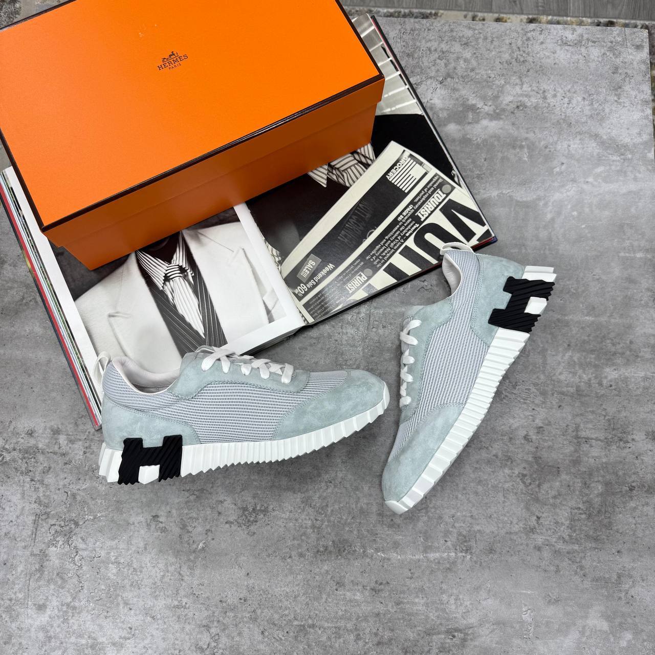 Hermes Bouncing Athletic Lace-Up Sneakers Men's in Different Colors Reps UK Best Quality Replica