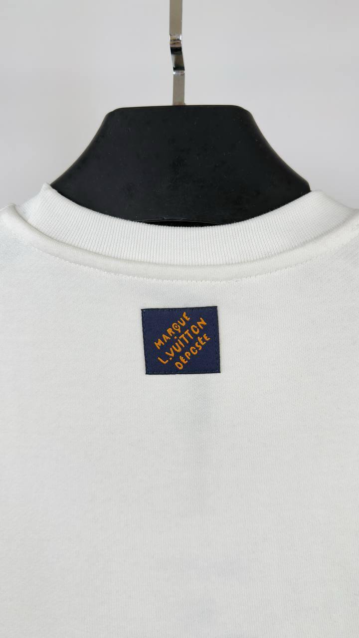 Louis Vuitton Embroidered Signature Crewneck Jumpers Men's Women's in 2 Colors Reps Sale UK Best Quality AAA Replica