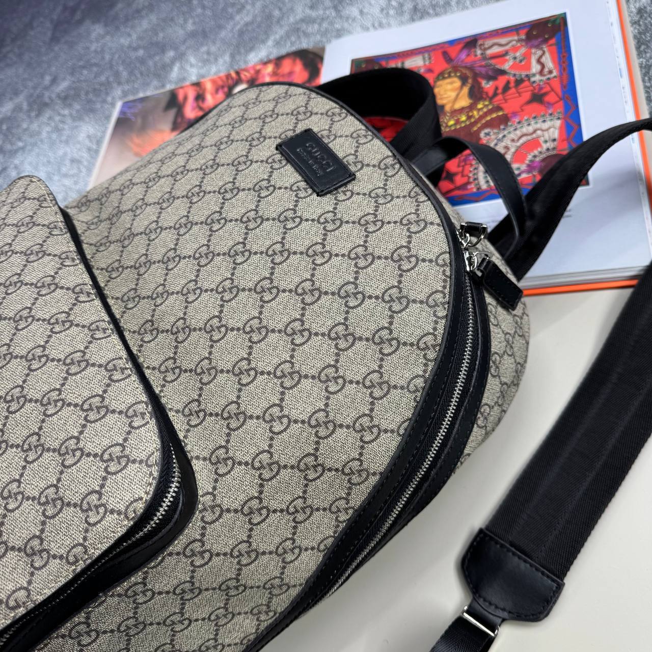 Gucci GG Supreme Eden Backpack Men's Women's in Beige Reps Sale Best Quality AAA Replica