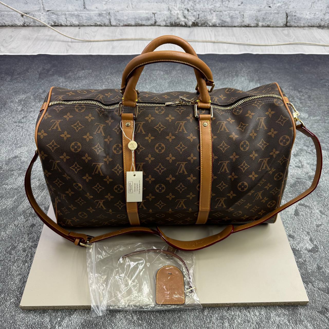 Louis Vuitton Keepall Bandoulière Men's Women's Bags in Brown Color Reps Sale UK Best Quality AAA Replica