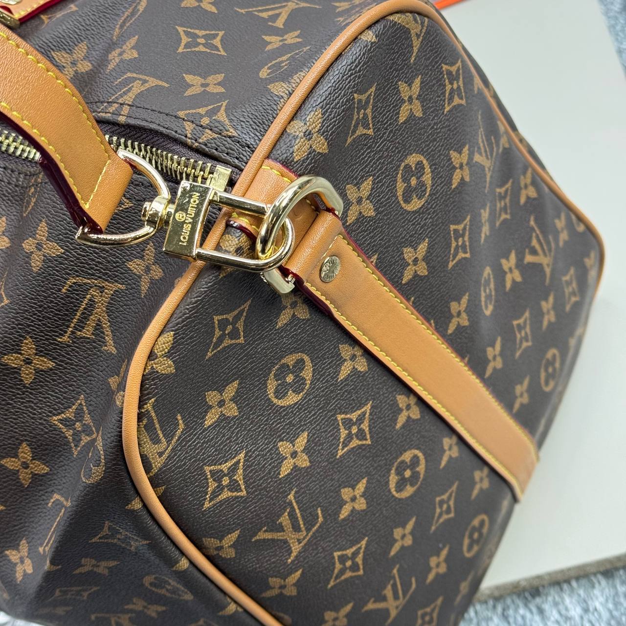 Louis Vuitton Keepall Bandoulière Men's Women's Bags in Brown Color Reps Sale UK Best Quality AAA Replica