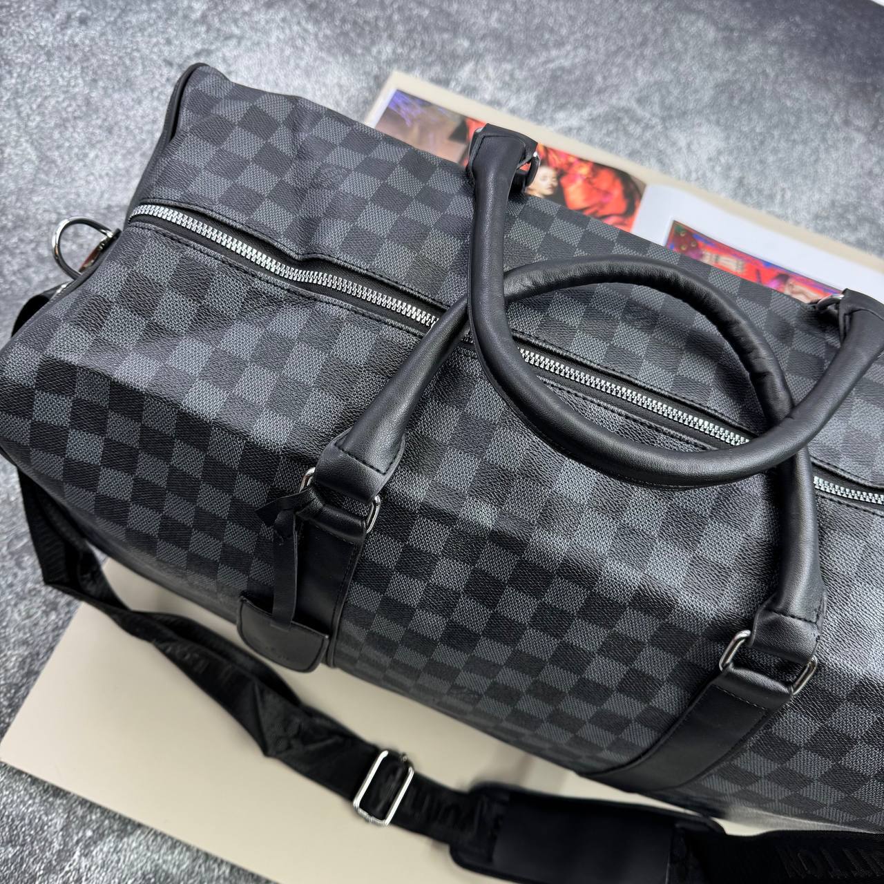 Louis Vuitton Keepall Bandoulière Men's Women's Bags in Damier Graphite Reps Sale UK Best Quality AAA Replica