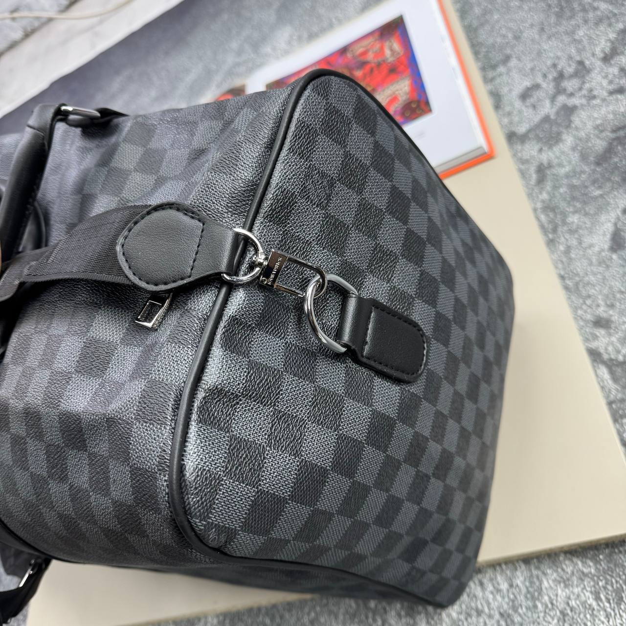 Louis Vuitton Keepall Bandoulière Men's Women's Bags in Damier Graphite Reps Sale UK Best Quality AAA Replica