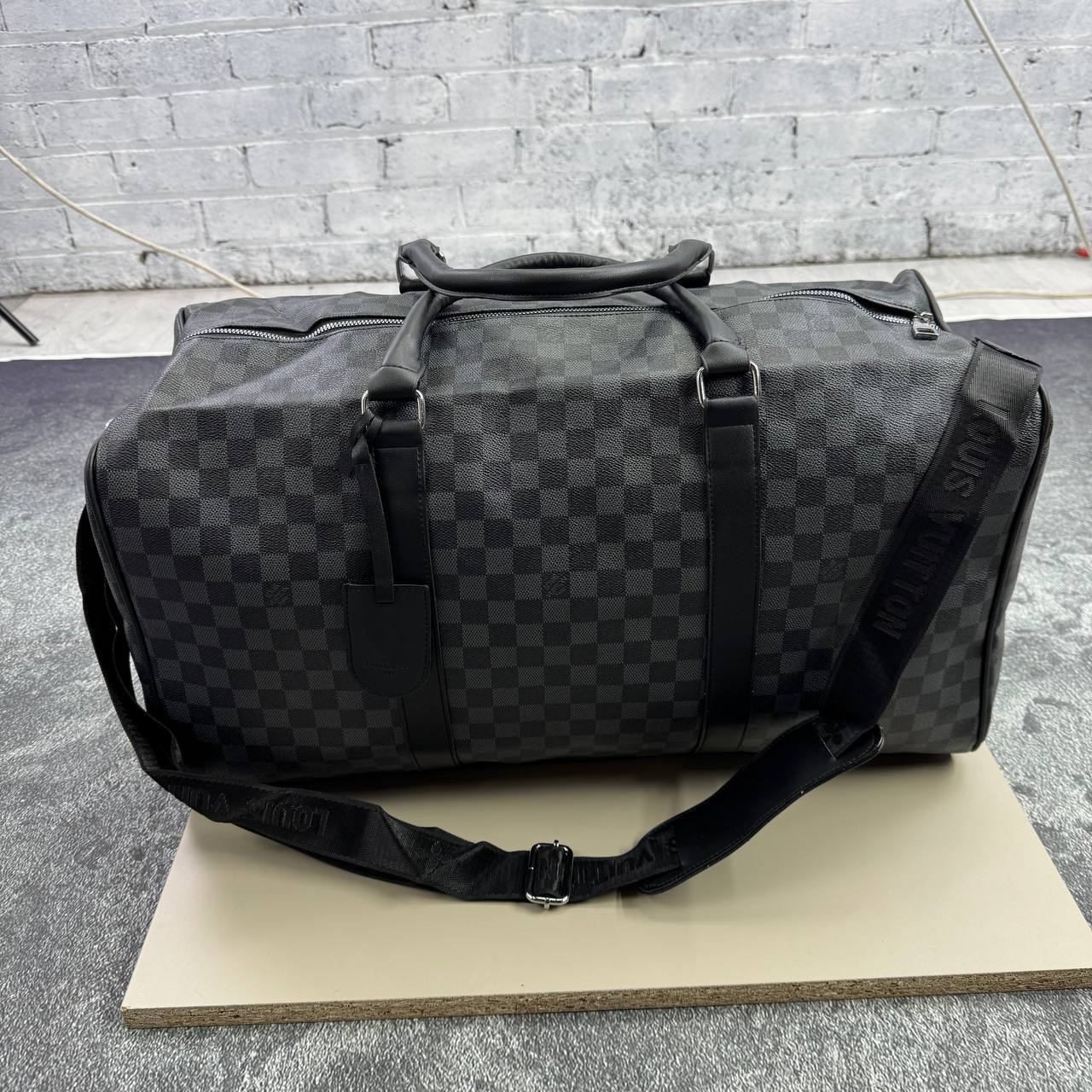 Louis Vuitton Keepall Bandoulière Men's Women's Bags in Damier Graphite Reps Sale UK Best Quality AAA Replica
