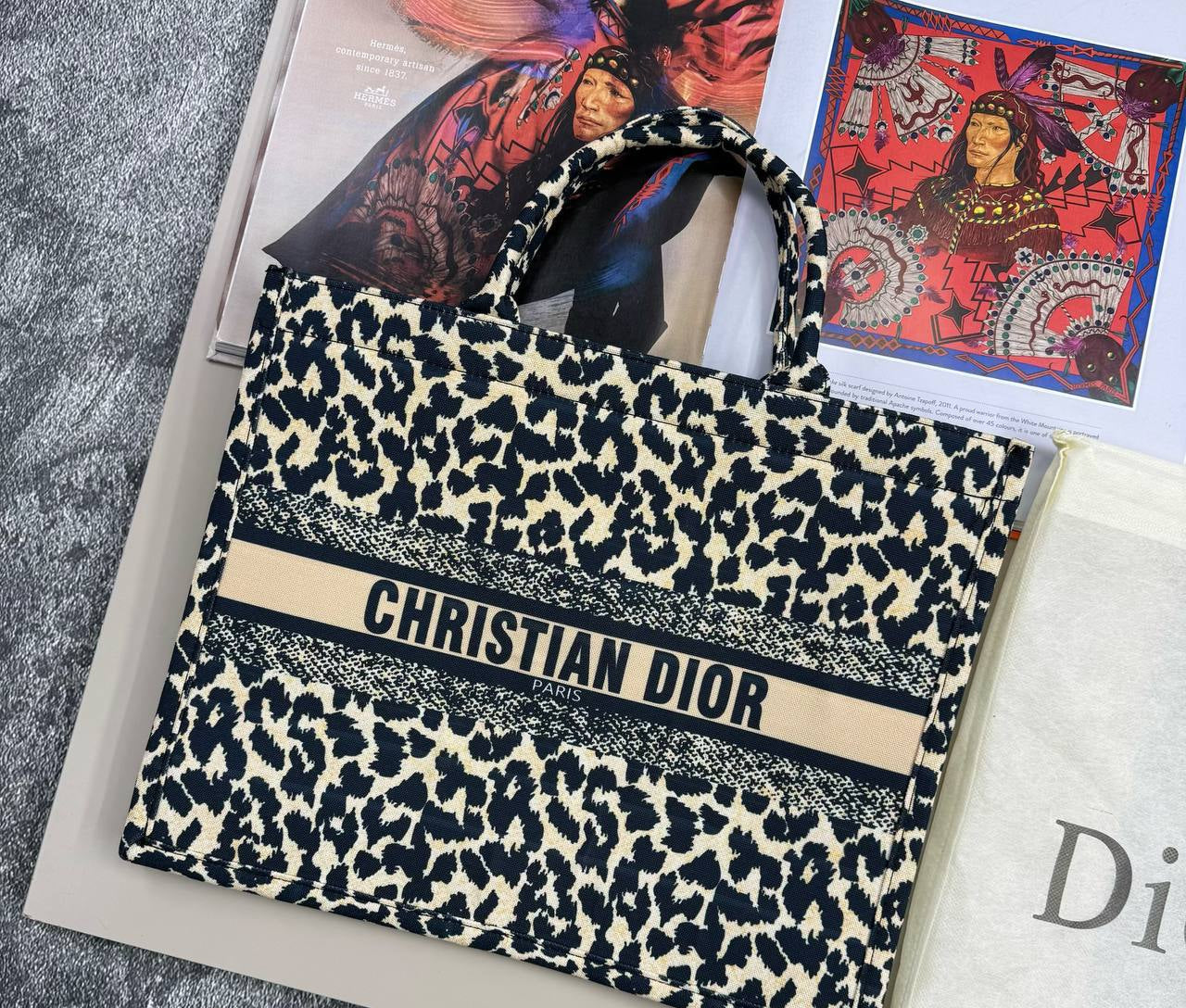 Christian Dior Large Mizza Embroidered Book Tote Bag Women's Reps Sale UK Best Quality AAA Replica