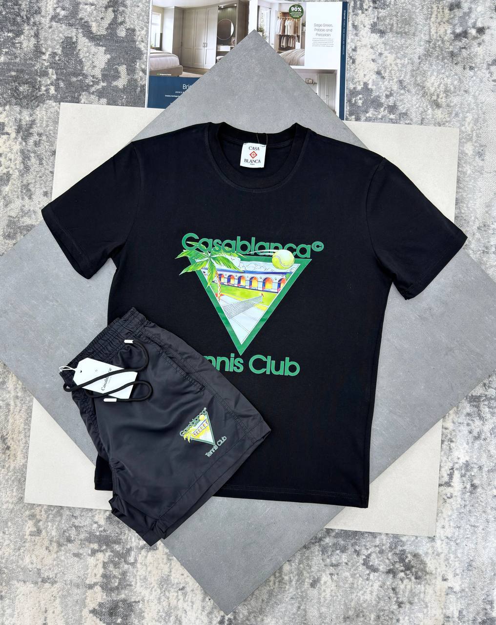 Casablanca Tennis Club Icon Men's T-Shirts & Shorts Set in Different Colors Reps Sale UK Best Quality AAA Replica