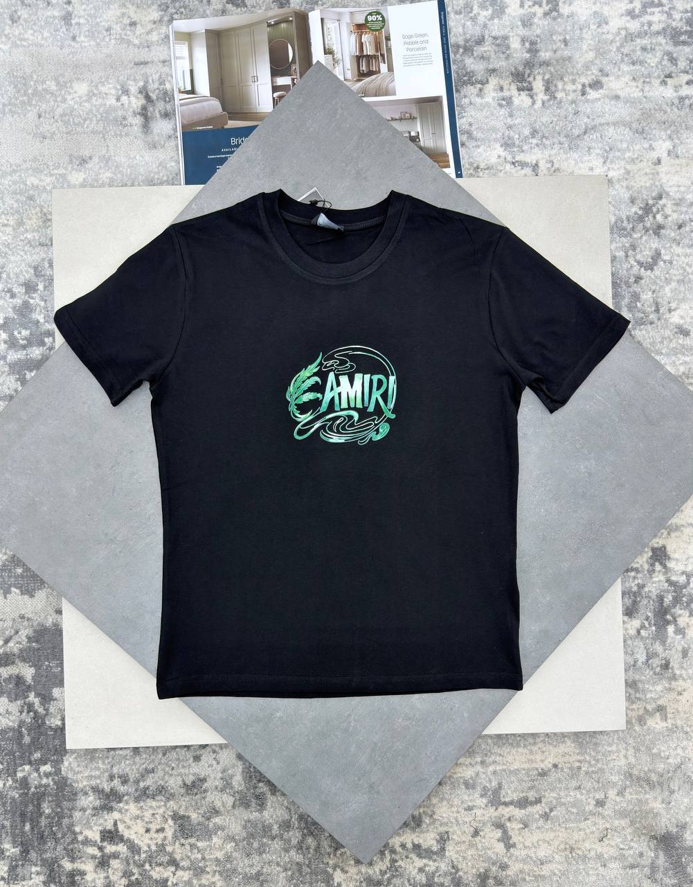 Amiri Leaf Oversized "California High Life" T-Shirts Men's Women's in 2 Colors Reps UK Best Quality Sale AAA Replica