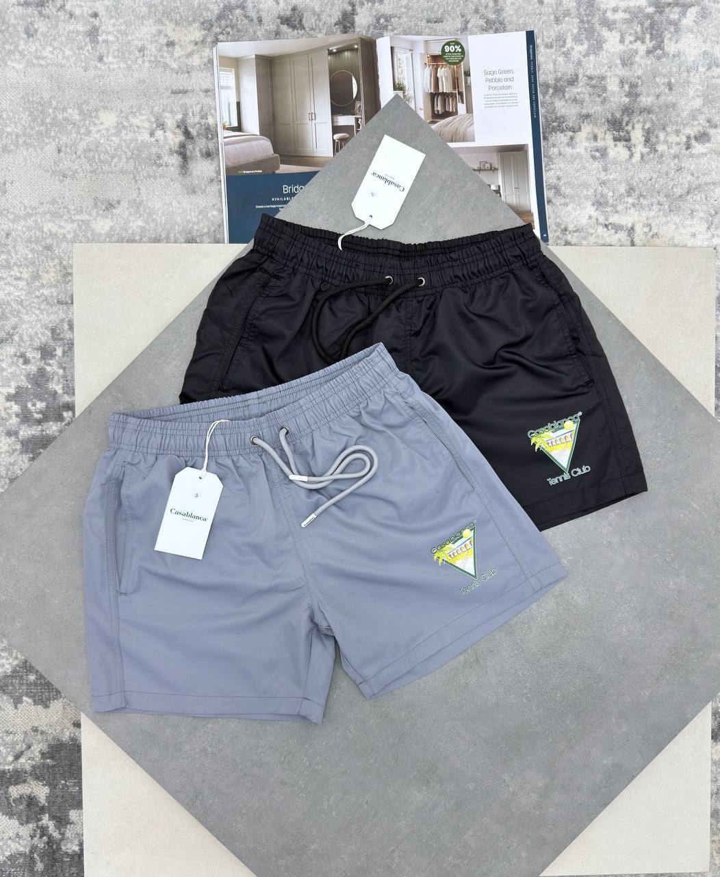 Casablanca Tennis Club Printed Shorts in 2 Colors Men's Reps Sale UK Best Quality AAA Replica