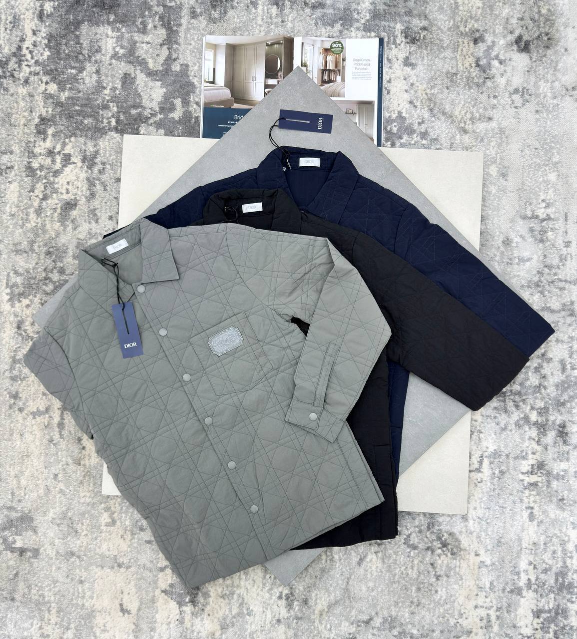 Dior Cannage Quilted Men's Overshirts in Different Colors Reps Sale UK Best Quality AAA Replica