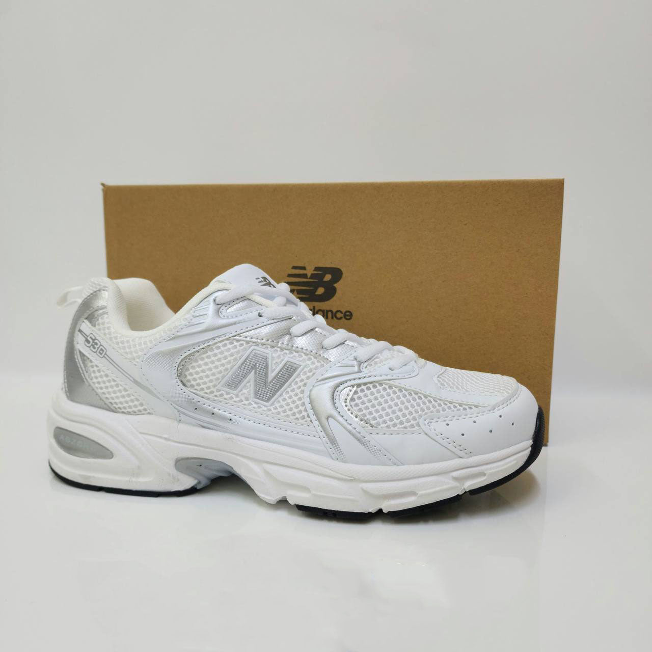 New Balance 530 White Silver Metallic MR530EMA Men's Trainers Reps Sale UK Best Quality AAA Replica