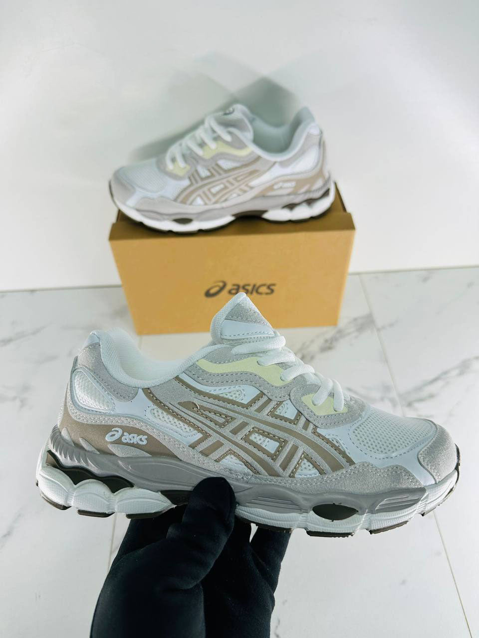 Asics Gel-Nyc "White Glacier Grey" 1203A383-109 Trainers Women's Reps Sale UK Best Quality AAA Replica