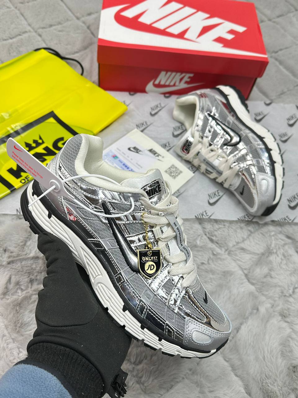 Nike P-6000 "Metallic Silver/Sail/Black" CN0149-001 Trainers Men's Reps Sale UK Best Quality Replica