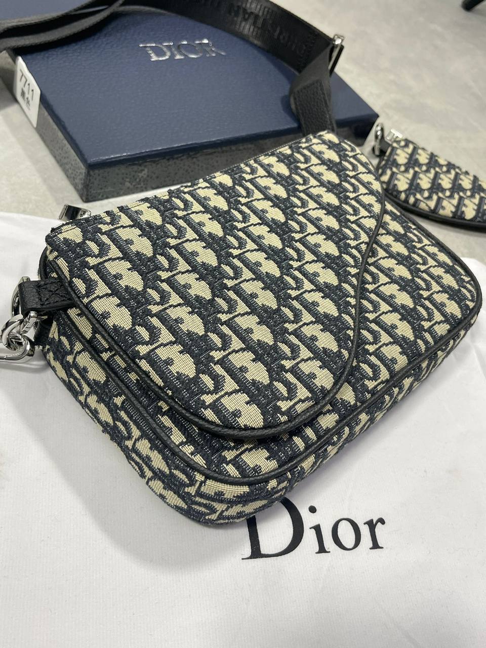 Dior Saddle Triple Pouch Oblique Jacquard Women's Bags in 2 Colors Reps Sale UK Best Quality AAA Replica