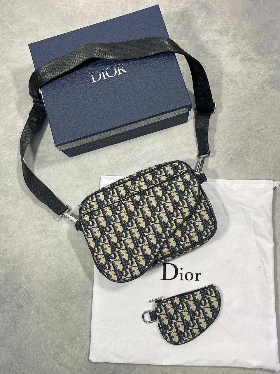 Dior Saddle Triple Pouch Oblique Jacquard Women's Bags in 2 Colors Reps Sale UK Best Quality AAA Replica