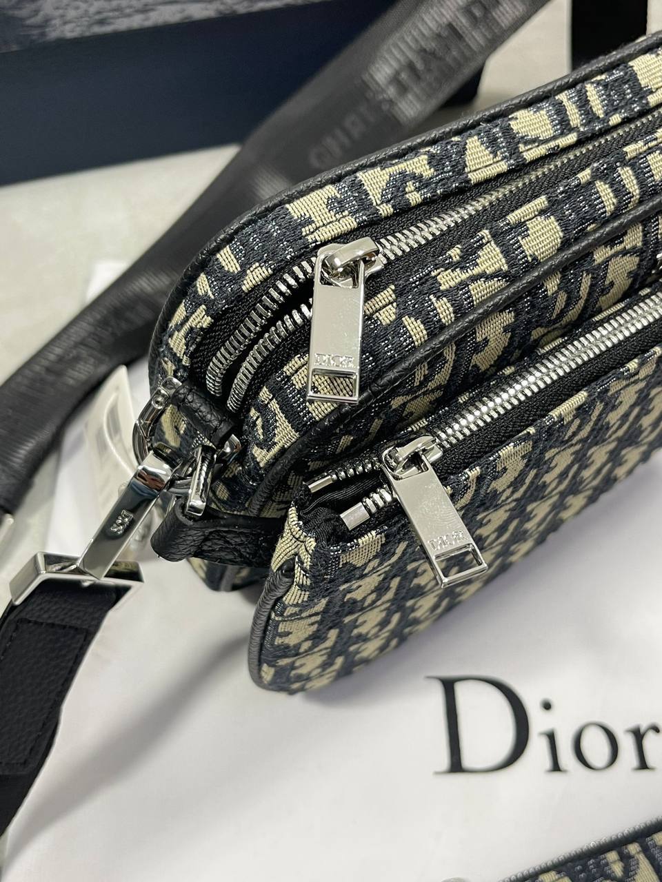 Dior Saddle Triple Pouch Oblique Jacquard Women's Bags in 2 Colors Reps Sale UK Best Quality AAA Replica