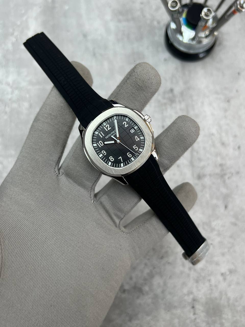 Patek Philippe Aquanaut 5167A-001 Men's Watch Stainless Steel Black Dial & Black Composite Strap UK Best Quality AAA Reps