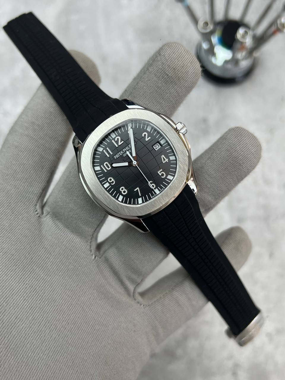 Patek Philippe Aquanaut 5167A-001 Men's Watch Stainless Steel Black Dial & Black Composite Strap UK Best Quality AAA Reps