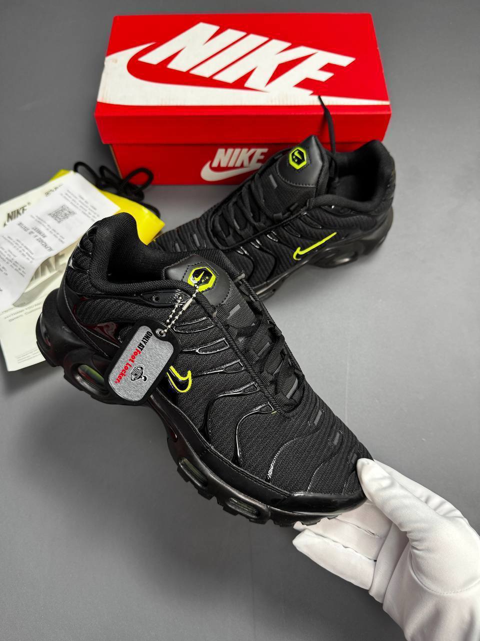 Nike TN Air Max Plus “Black Opti Yellow" Trainers Men's Reps Sale UK Best Quality AAA Replica