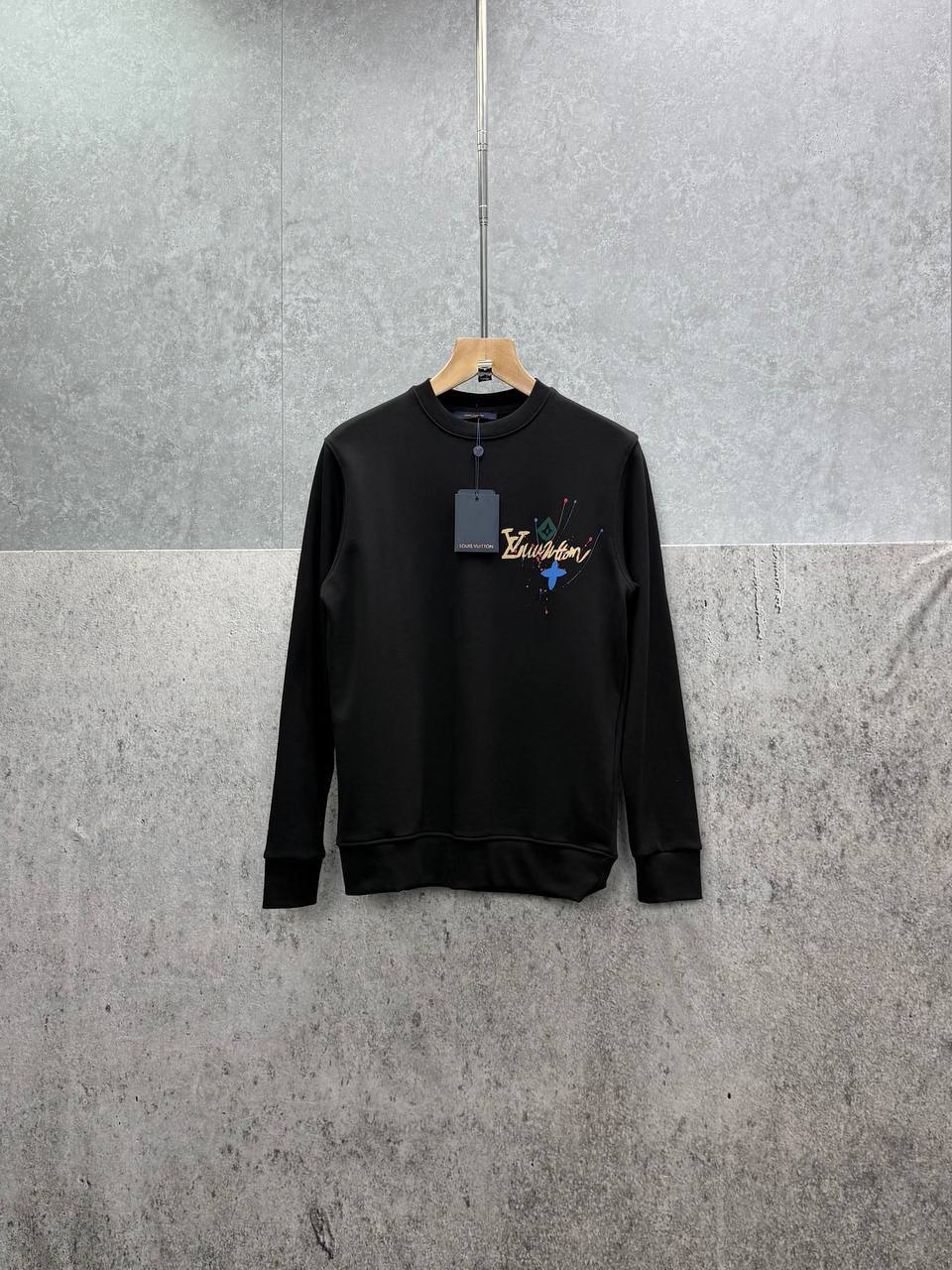 Louis Vuitton Splash Pattern Graphic Crewneck Jumpers Men's Women's in 2 Colors Reps UK Best Quality AAA Replica