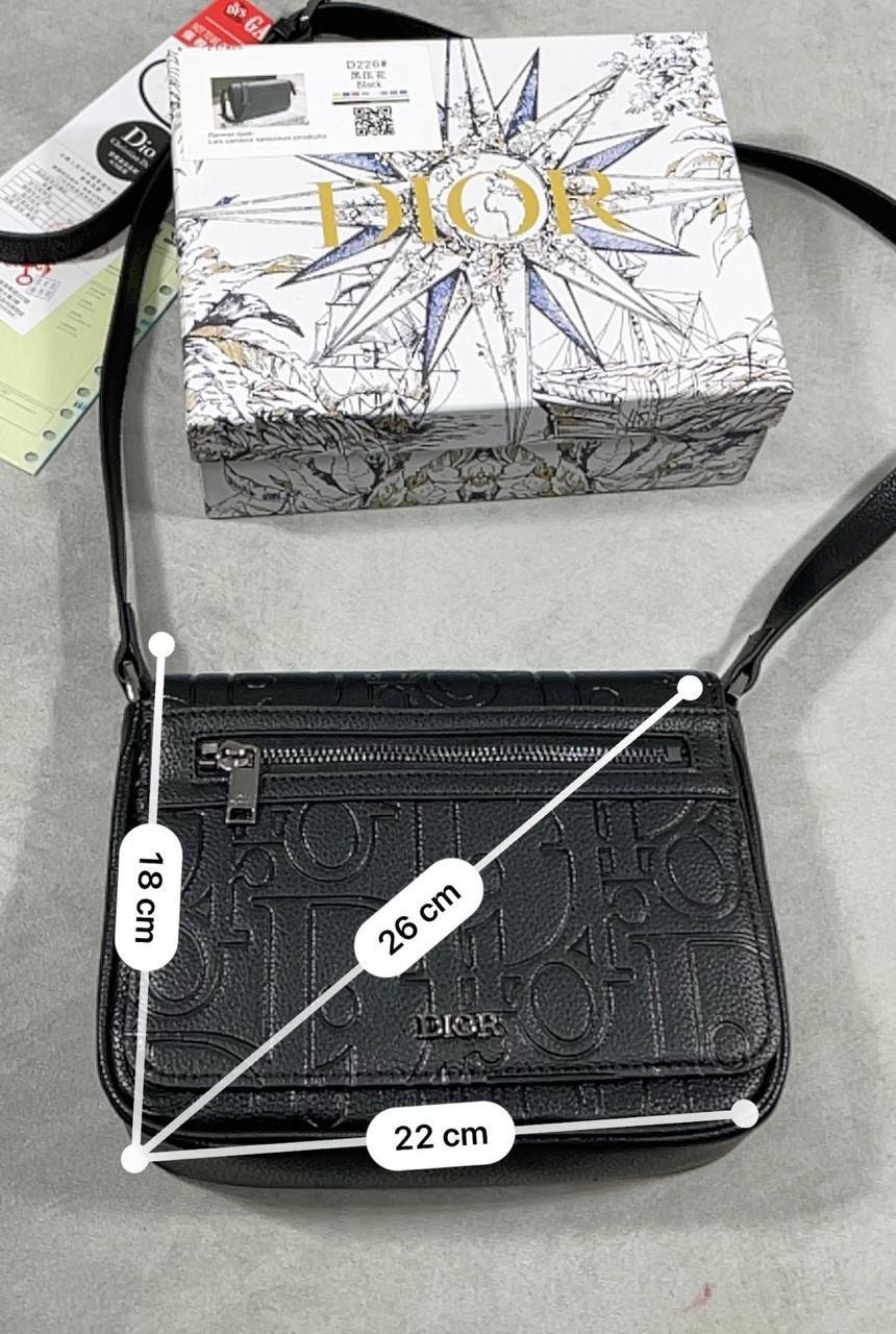 Dior Small Saddle Messenger Men's Bag with Flap in Black Color Reps Sale UK Best Quality AAA Replica