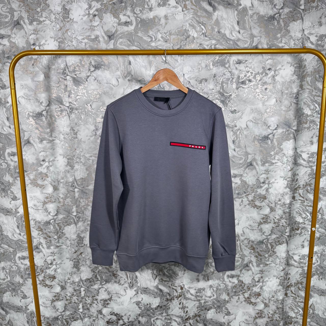 Prada Stretch-Woven Recycled Polyester Logo Patch Men's Women's Jumper in Different Colors Reps UK Best Quality AAA Replica