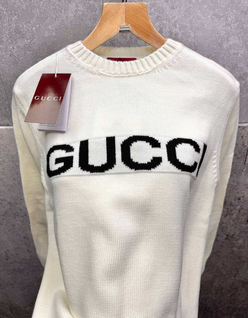Gucci Crewneck Logo-Embroidered Wool Men's Women's Jumper in 2 Colors Reps UK Best Quality AAA Replica