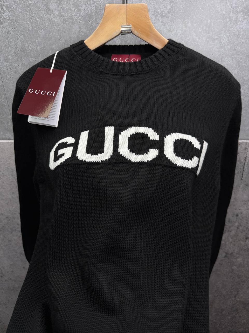 Gucci Crewneck Logo-Embroidered Wool Men's Women's Jumper in 2 Colors Reps UK Best Quality AAA Replica