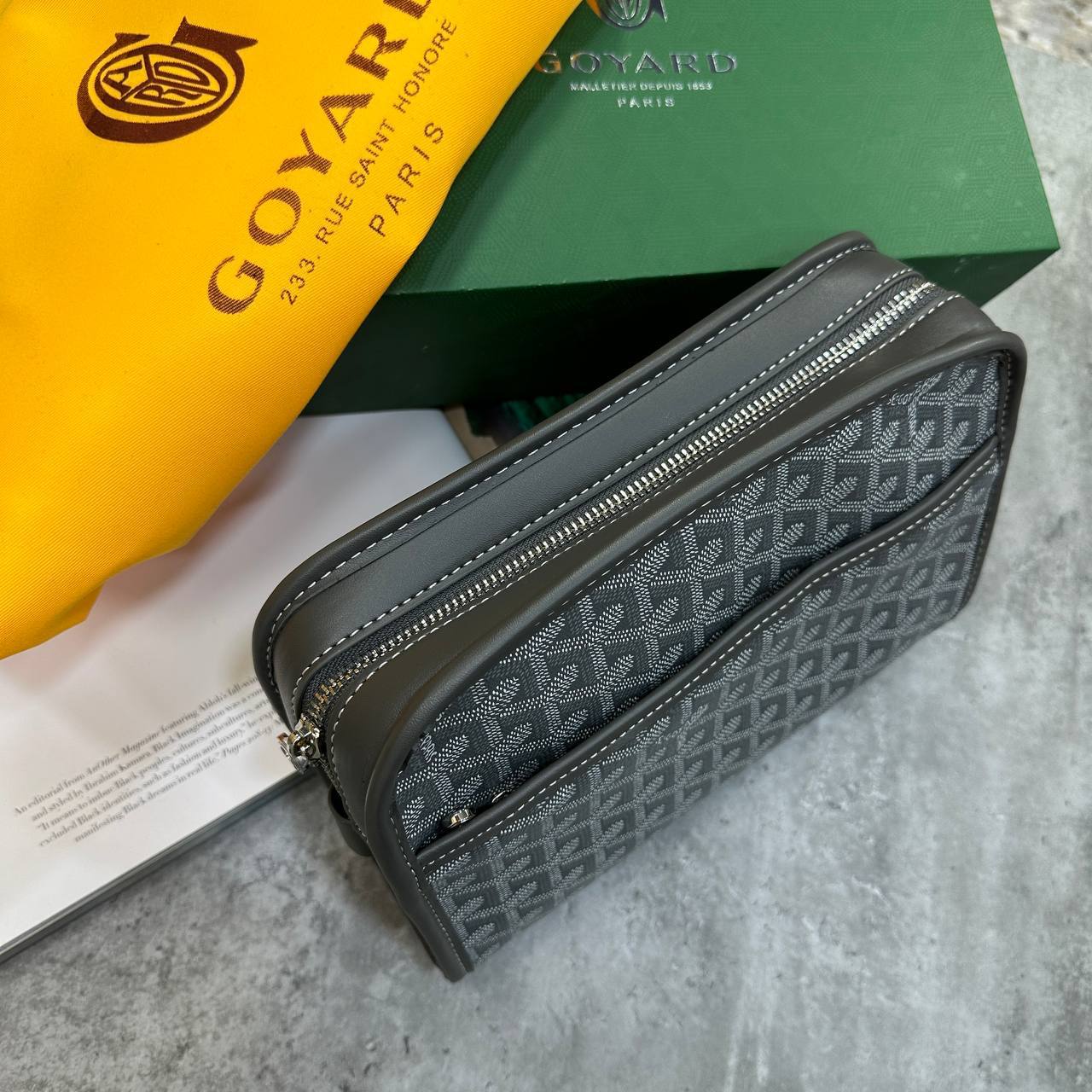 Goyard Jouvence MM Toiletry Bag Goyardine Canvas in Multiple Colors Reps Best Quality AAA Replica